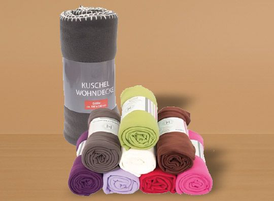 Fleecedecke mit Kreuzstich