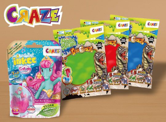 Craze inkee Galupy Badekugel o. Magic Slime Dinorex