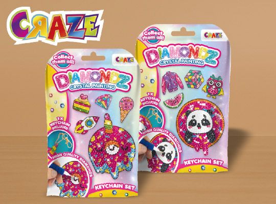 Craze Key Chain Bag Diamondz Crystal Painting