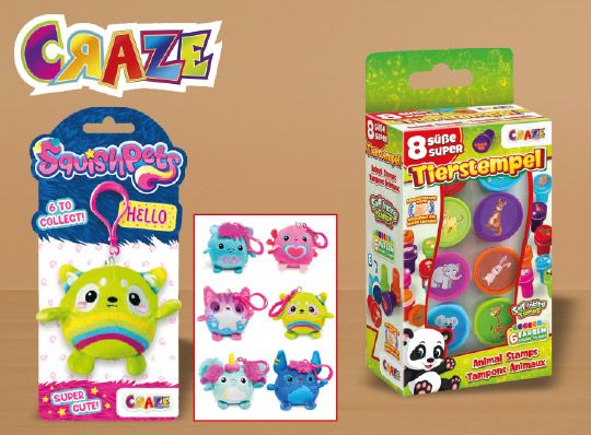 Craze Stempelset 8er oder Squish Pets- Anhänger