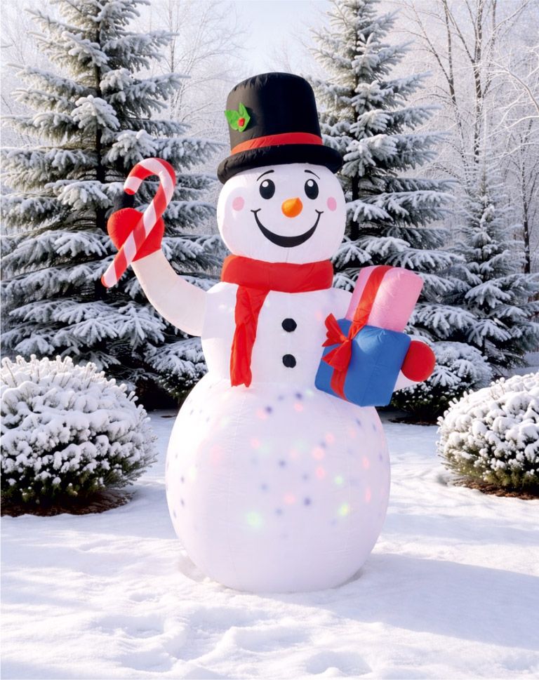 Schneemann, selbstaufblasbar, Höhe: 200 cm