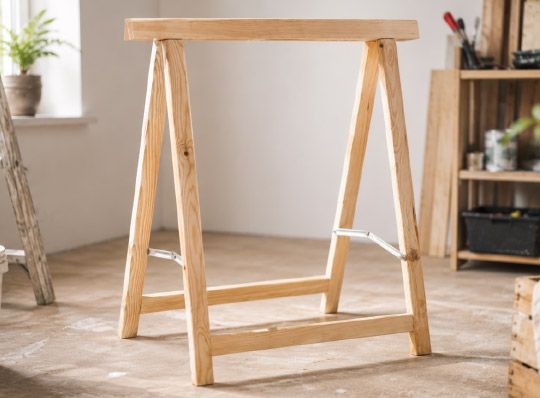 Holz Klappbock, Maße: 75 x 75 cm, natur