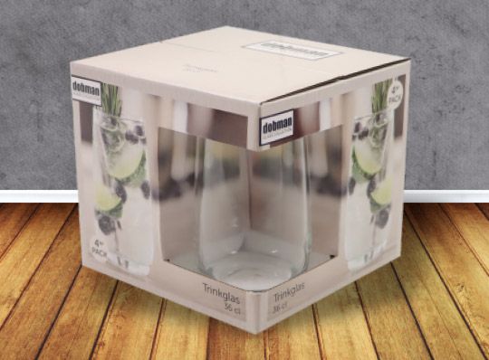 Dobman Trinkgläser 36 cl, 4er-Pack