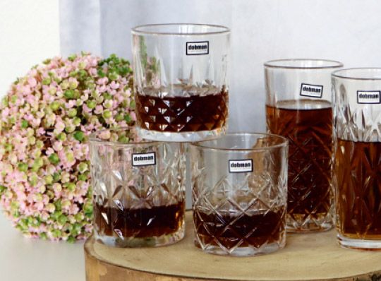 Dobman Longdrinkglas 34 cl, 3 versch. Designs