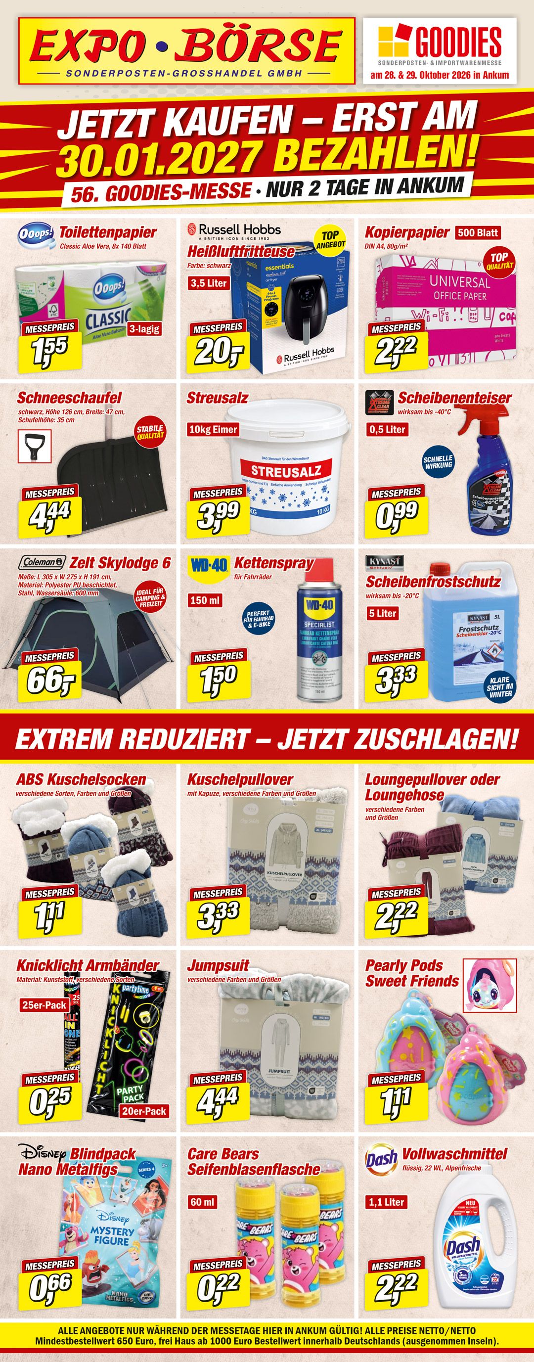 EXPO-BÖRSE Messeangebote GOODIES Oktober 2026